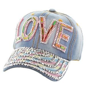 Bedazzled Bling “Love” Hat.